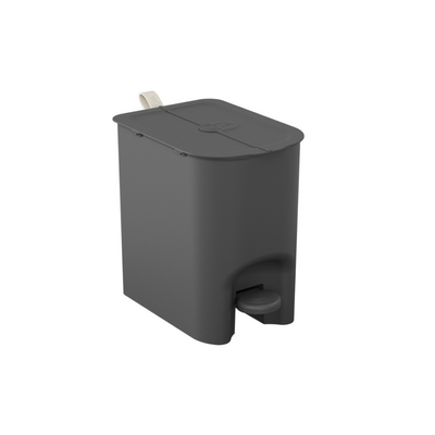 Lixeira Coza Borboleta com Pedal 6 Litros Cinza Chumbo com Alça Light Gray