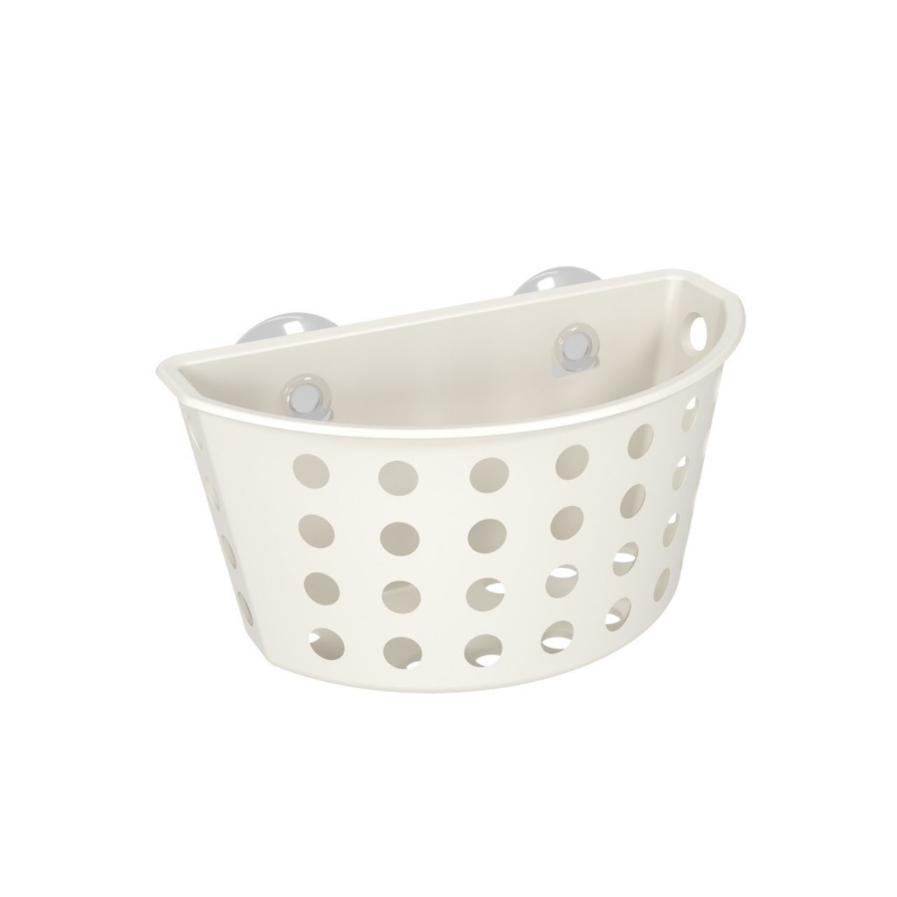Cesta Organizadora com Ventosas Coza One 1 Litro Cinza Light Gray