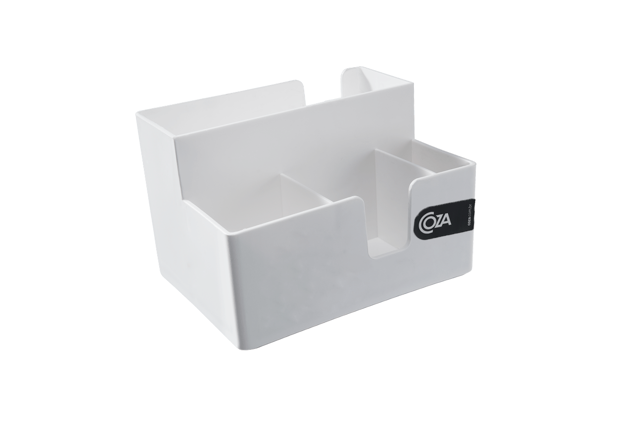 Porta Guardanapos e Sachês Coza Uno Branco