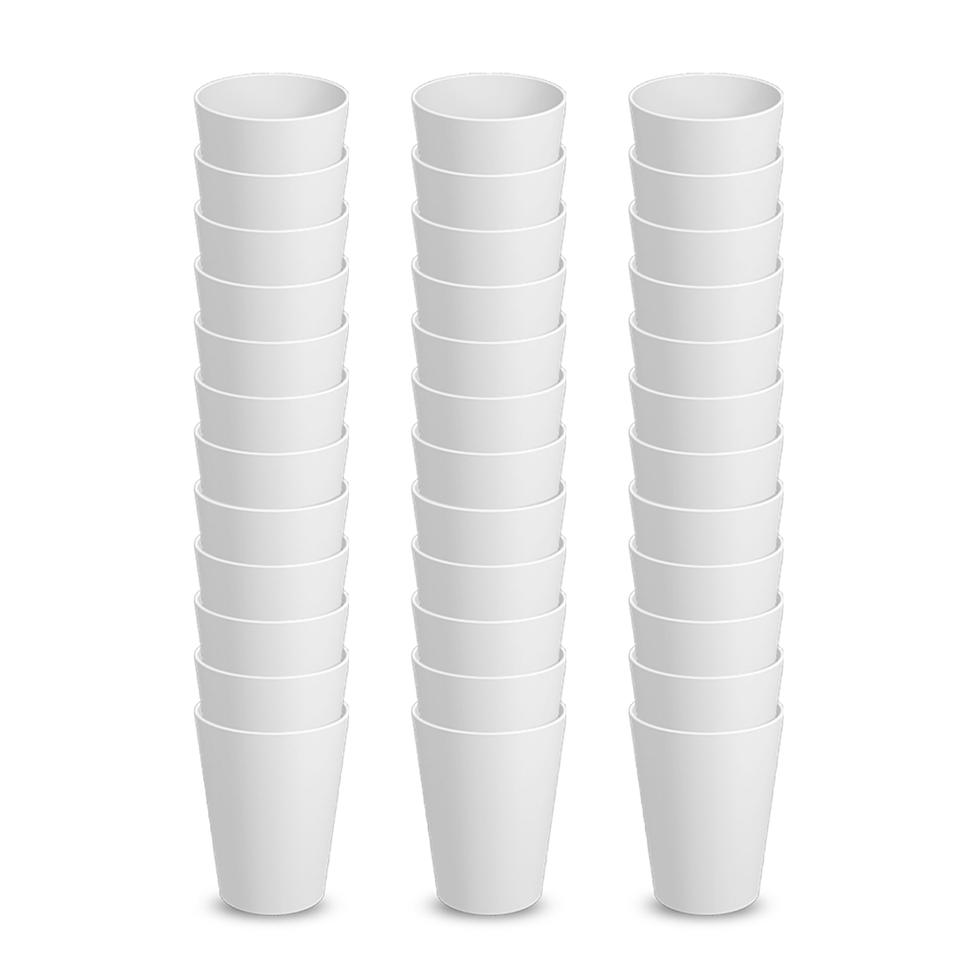 Kit 36 Copos Cônicos Coza Cozy 300ml Branco Empilhável