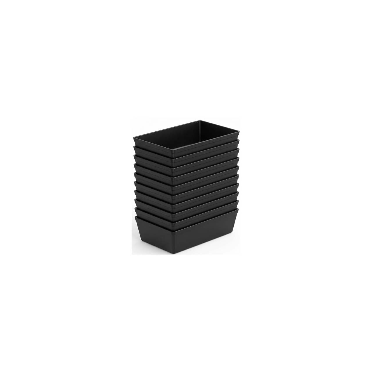 Kit 10 Travessas Retangulares Coza Uno 2,2 Litros Preto