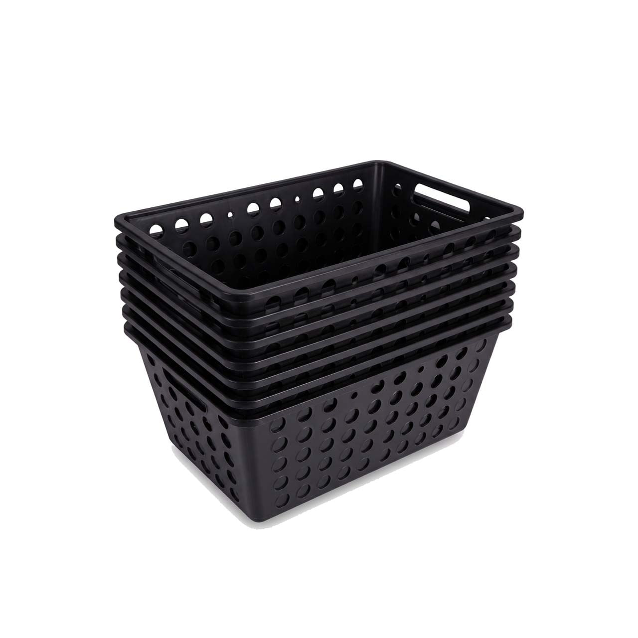 Kit 8 Cestas Organizadoras Grandes 4,7 Litros Coza One Preto